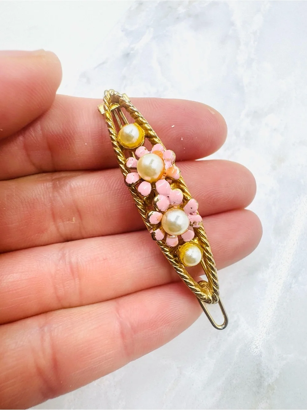 1950 Floral Pearl Barrett Unique Vintage